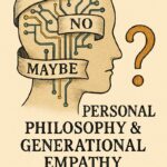 An illustration of a human head with circuit-like lines inside, labeled with "YES," "NO," and "MAYBE."